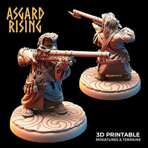 3D Printed Asgard Rising Dwarves Ranged Weapons Set 28mm - 32mm - Charming Terrain