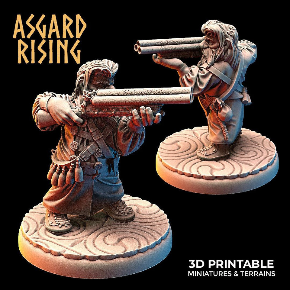 3D Printed Asgard Rising Dwarves Ranged Weapons Set 28mm - 32mm - Charming Terrain