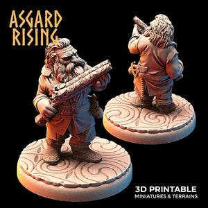 3D Printed Asgard Rising Dwarves Ranged Weapons Set 28mm - 32mm - Charming Terrain