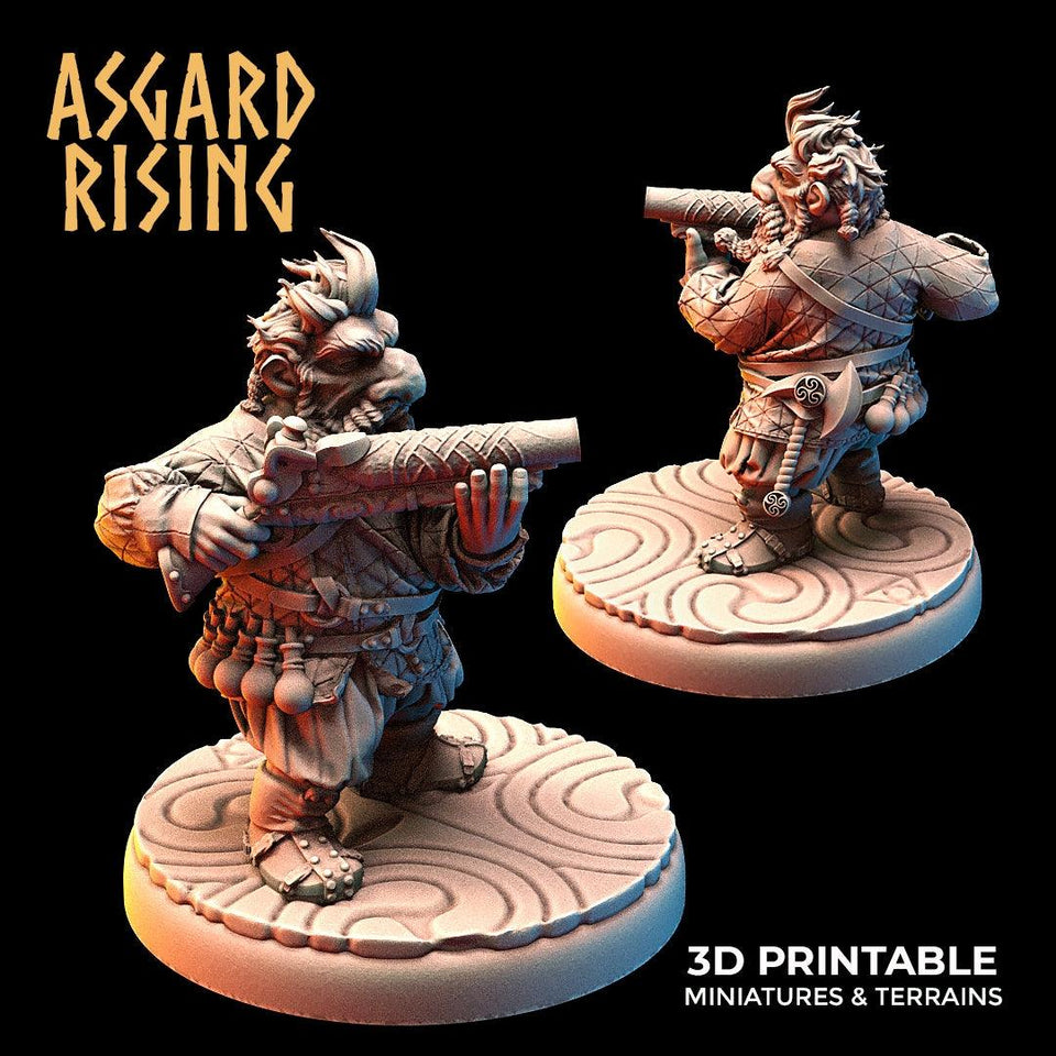 3D Printed Asgard Rising Dwarves Ranged Weapons Set 28mm - 32mm - Charming Terrain