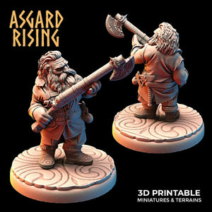 3D Printed Asgard Rising Dwarves Ranged Weapons Set 28mm - 32mm - Charming Terrain