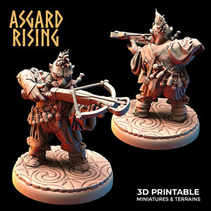 3D Printed Asgard Rising Dwarves Ranged Weapons Set 28mm - 32mm - Charming Terrain