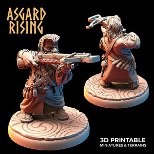 3D Printed Asgard Rising Dwarves Ranged Weapons Set 28mm - 32mm - Charming Terrain