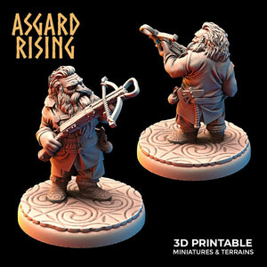 3D Printed Asgard Rising Dwarves Ranged Weapons Set 28mm - 32mm - Charming Terrain