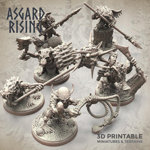 3D Printed Asgard Rising Forest Goblins Melee Set 28mm - 32mm Ragnarok D&D - Charming Terrain