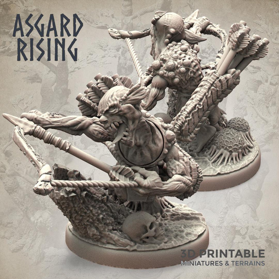 3D Printed Asgard Rising Forest Goblins Ranged Set 28mm - 32mm Ragnarok D&D - Charming Terrain