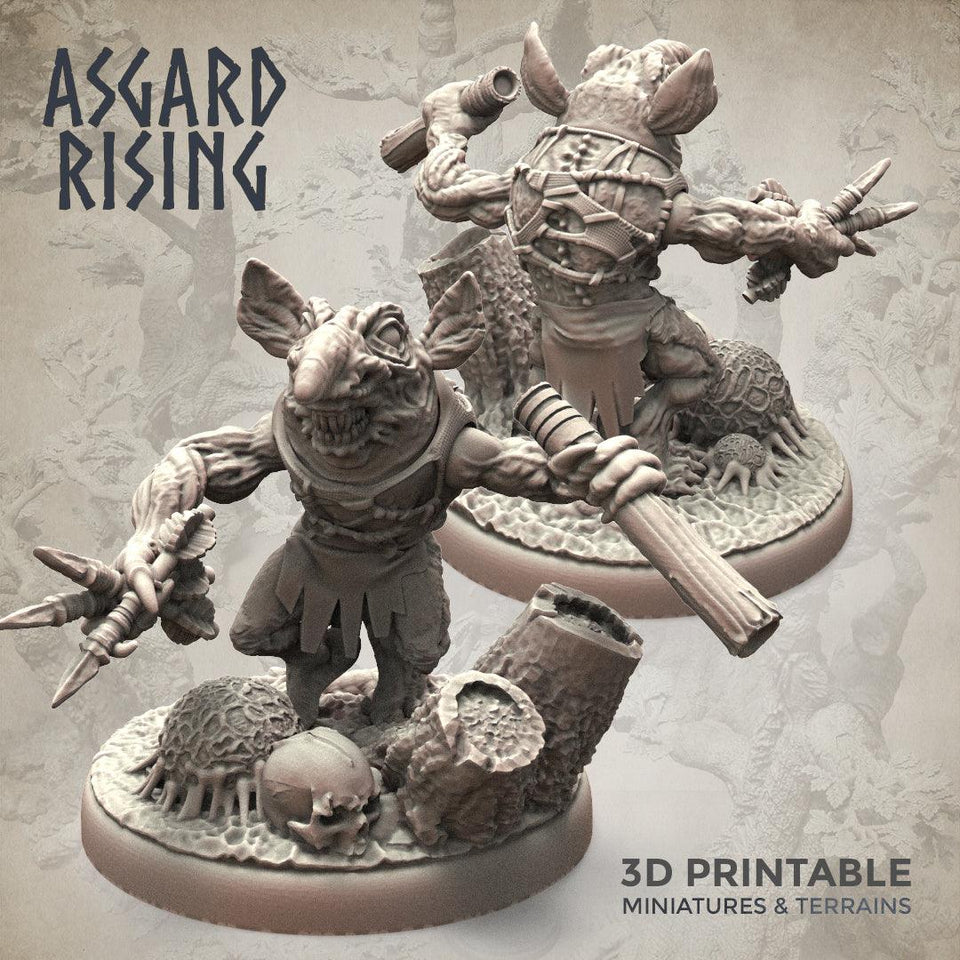 3D Printed Asgard Rising Forest Goblins Ranged Set 28mm - 32mm Ragnarok D&D - Charming Terrain