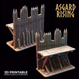 3D Printed Asgard Rising Fortified Village - Large Palisade Set 28mm - 32mm Ragnarok D&D - Charming Terrain