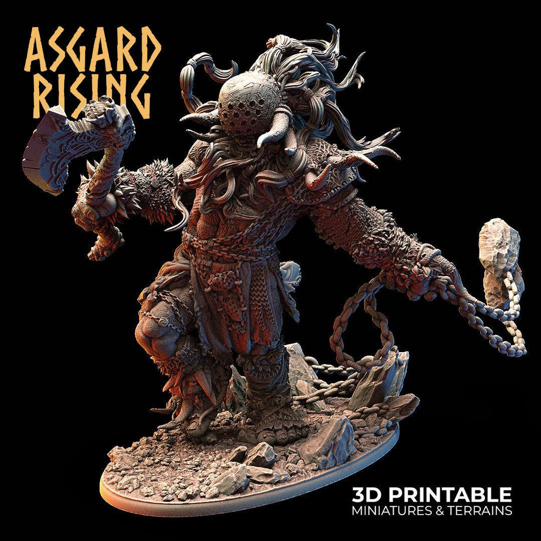 3D Printed Asgard Rising Frost Giant 28 32mm Wargaming DnD - Charming Terrain