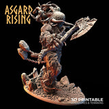 3D Printed Asgard Rising Frost Giant 28mm 32mm D&D - Charming Terrain