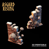 3D Printed Asgard Rising Fungi Ruins 28 32 mm Wargaming DnD - Charming Terrain