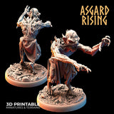 3D Printed Asgard Rising Ghouls Undead Set Round or Square Base 28mm - 32mm - Charming Terrain