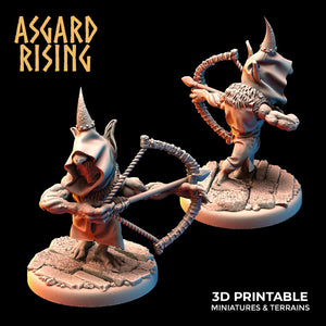 3D Printed Asgard Rising Goblin Archer 32mm Ragnarok D&D - Charming Terrain