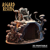 3D Printed Asgard Rising Goblin Kings Throne 28 32mm Wargaming DnD - Charming Terrain