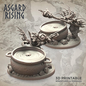 3D Printed Asgard Rising Goblin Shaman 28mm-32mm Ragnarok D&D - Charming Terrain