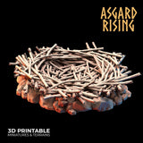 3D Printed Asgard Rising Griffin Nest Set - 32mm D&D - Charming Terrain