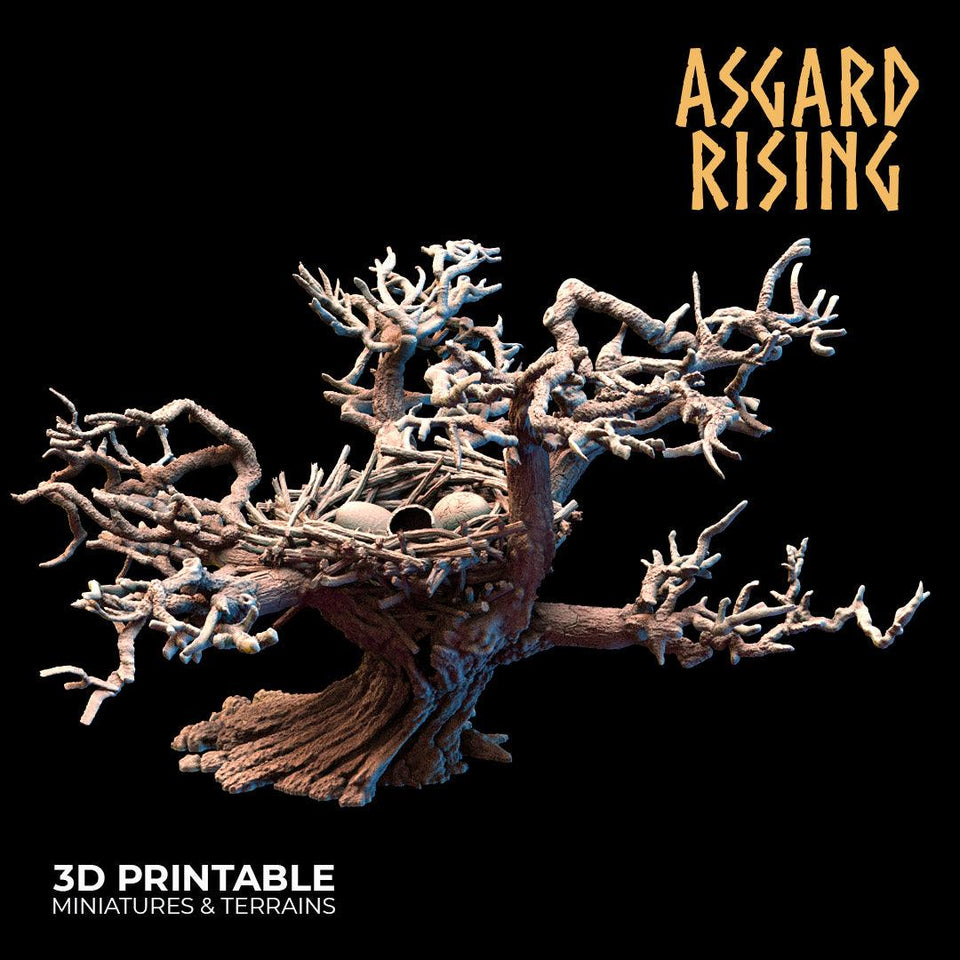 3D Printed Asgard Rising Griffin Nest Set - 32mm D&D - Charming Terrain