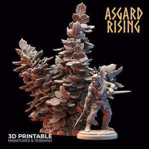 3D Printed Asgard Rising Hazel Bush Set 28 - 32mm Ragnarok D&D - Charming Terrain