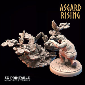 3D Printed Asgard Rising Hazel Bush Set 28 - 32mm Ragnarok D&D - Charming Terrain