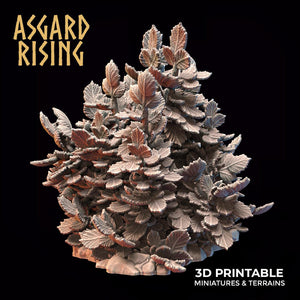 3D Printed Asgard Rising Hazel Bush Set 28 - 32mm Ragnarok D&D - Charming Terrain