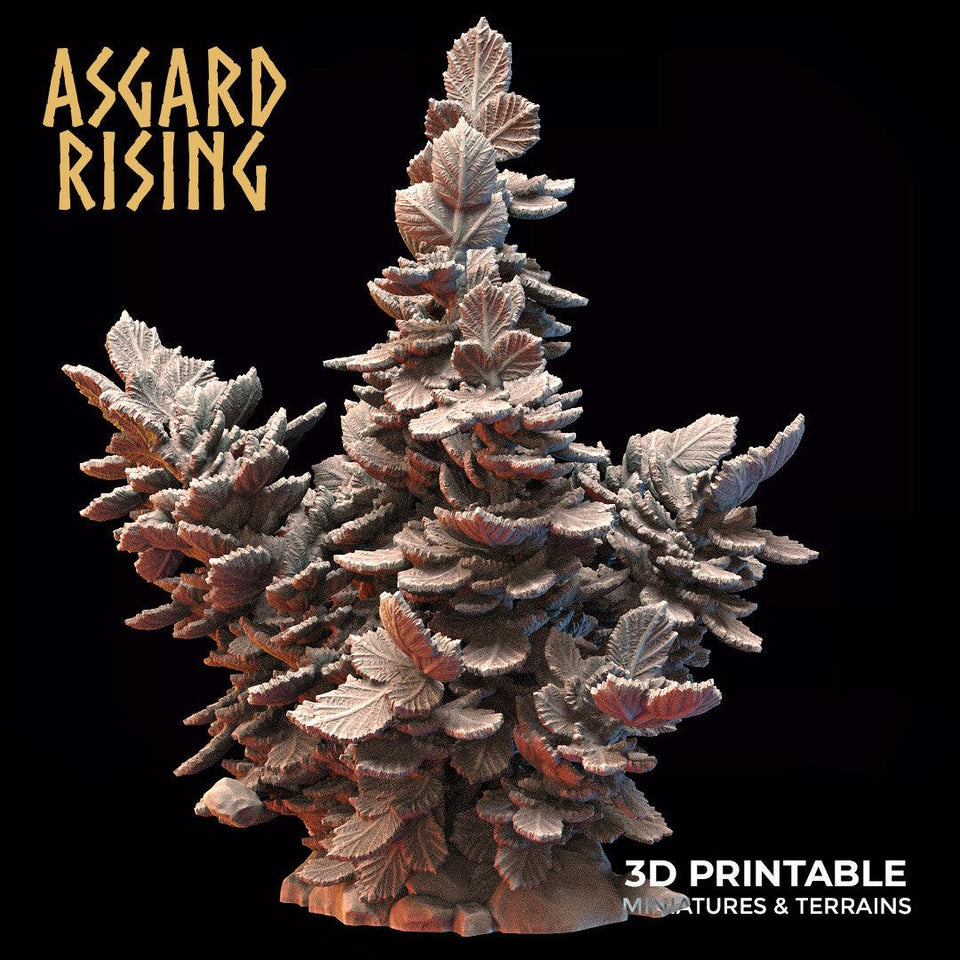 3D Printed Asgard Rising Hazel Bush Set 28 - 32mm Ragnarok D&D - Charming Terrain