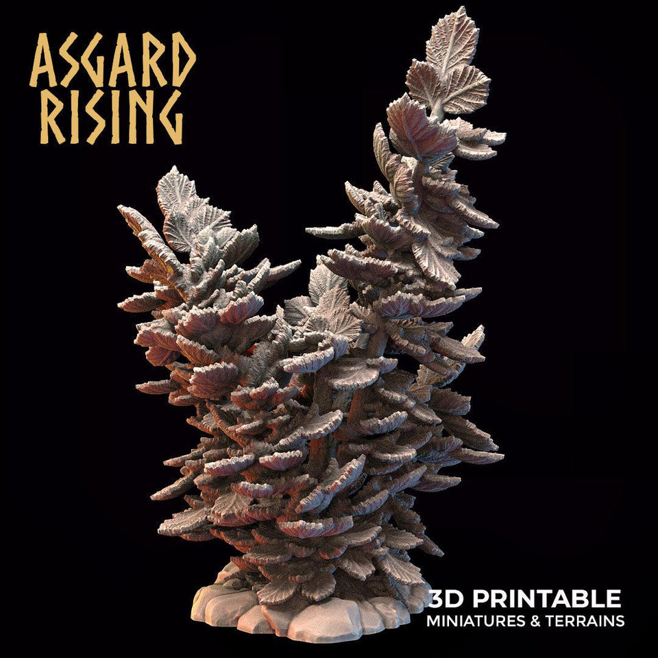 3D Printed Asgard Rising Hazel Bush Set 28 - 32mm Ragnarok D&D - Charming Terrain