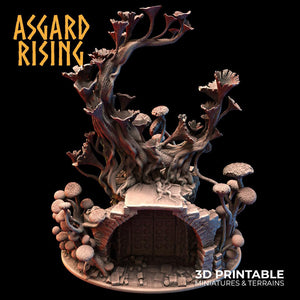 3D Printed Asgard Rising Heart of the Fungi Forest 28 32mm Wargaming DnD - Charming Terrain