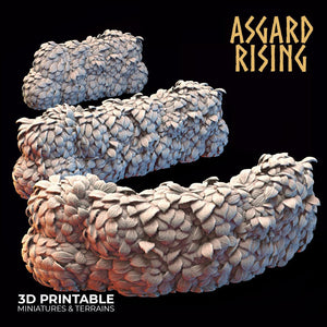 3D Printed Asgard Rising Hedge Bushes Set 28 - 32mm Ragnarok D&D - Charming Terrain