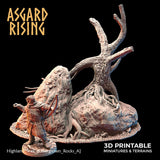 3D Printed Asgard Rising Highland Trail Terrain Set 28 32 mm Wargaming DnD - Charming Terrain