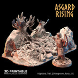 3D Printed Asgard Rising Highland Trail Terrain Set 28 32 mm Wargaming DnD - Charming Terrain