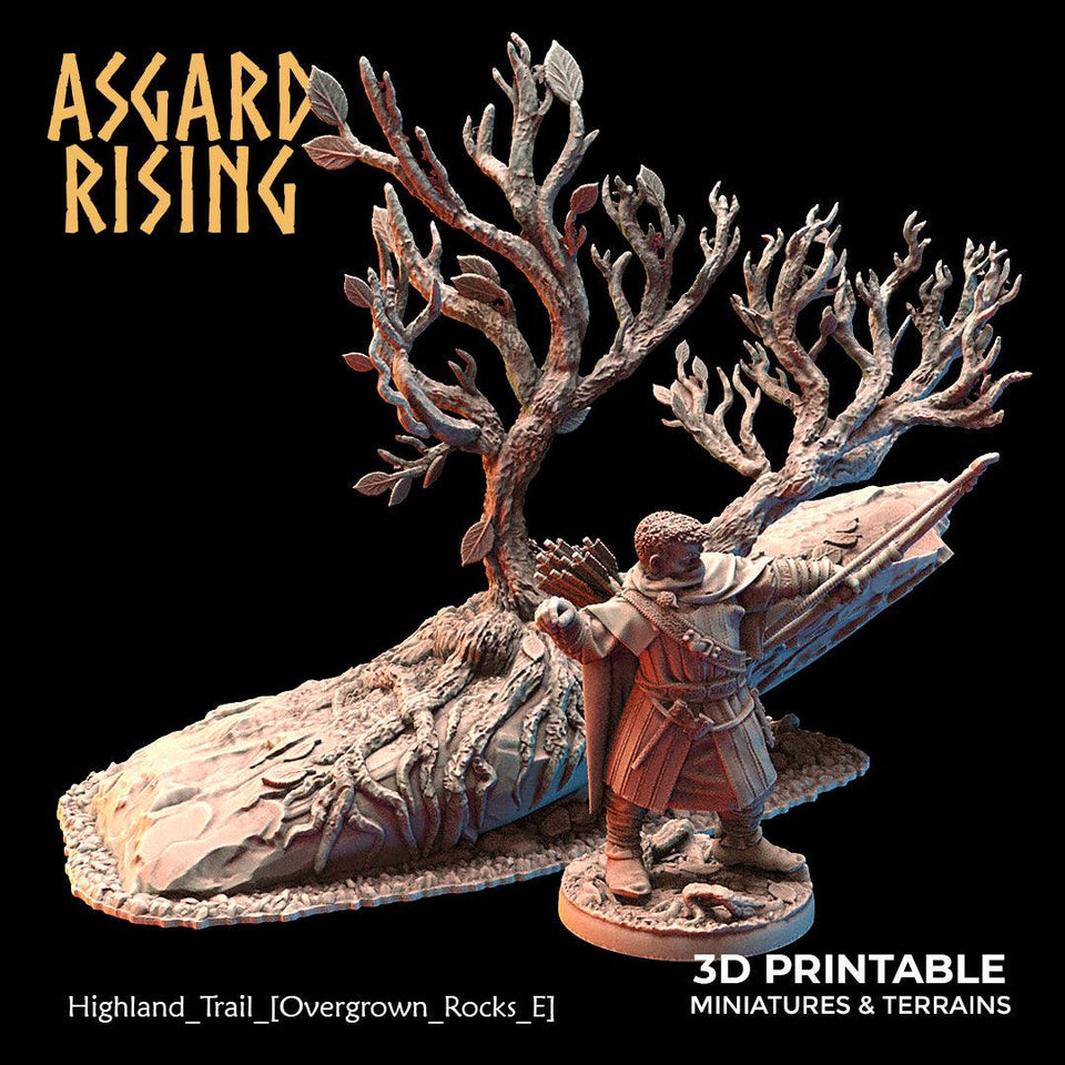 3D Printed Asgard Rising Highland Trail Terrain Set 28 32 mm Wargaming DnD - Charming Terrain