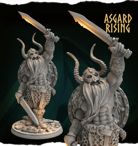 3D Printed Asgard Rising Jarl Rurik Alternative Chieftains 28 32 54 mm - Charming Terrain