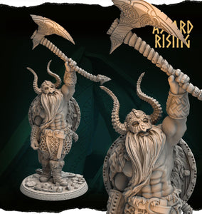 3D Printed Asgard Rising Jarl Rurik Chieftains 28 32 54 mm - Charming Terrain