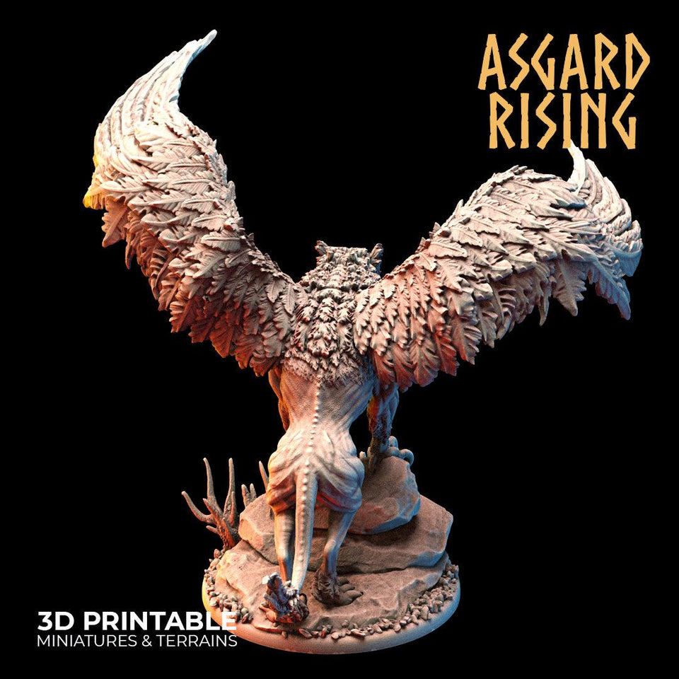 3D Printed Asgard Rising King of all Creatures Griffin Set - 32mm D&D - Charming Terrain