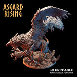 3D Printed Asgard Rising King of all Creatures Griffin Set - 32mm D&D - Charming Terrain