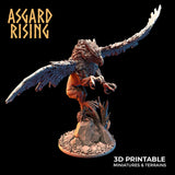 3D Printed Asgard Rising King of all Creatures Griffin Set - 32mm D&D - Charming Terrain