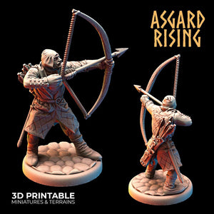 3D Printed Asgard Rising Medieval Bowmen Set 28mm - 32mm Ragnarok D&D - Charming Terrain