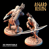 3D Printed Asgard Rising Medieval Bowmen Set 28mm - 32mm Ragnarok D&D - Charming Terrain