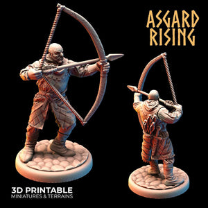 3D Printed Asgard Rising Medieval Bowmen Set 28mm - 32mm Ragnarok D&D - Charming Terrain