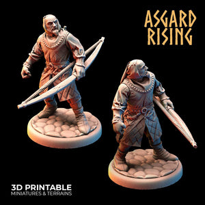 3D Printed Asgard Rising Medieval Bowmen Set 28mm - 32mm Ragnarok D&D - Charming Terrain