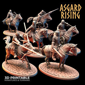 3D Printed Asgard Rising Medieval Calvary Set 28mm - 32mm Ragnarok D&D - Charming Terrain