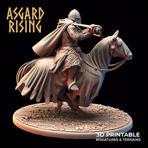 3D Printed Asgard Rising Medieval Heavy Calvary Running Crossbowman 32mm Ragnarok D&D - Charming Terrain