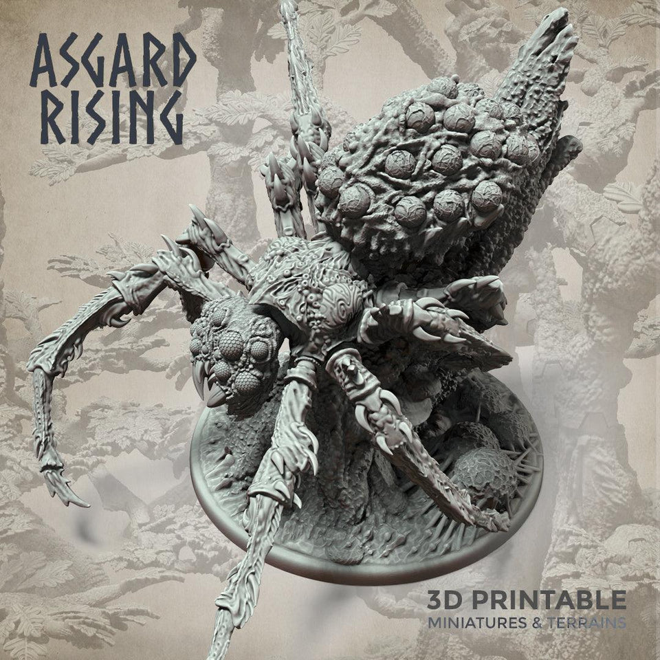 3D Printed Asgard Rising Nightmare Spider Big Model 32mm D&D - Charming Terrain