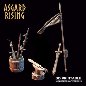 3D Printed Asgard Rising Riddle of Steel Diorama Blacksmith 28mm 32mm Ragnarok D&D - Charming Terrain