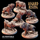 3D Printed Asgard Rising Royal Battle Lynxes 28 32 mm Wargaming DnD - Charming Terrain