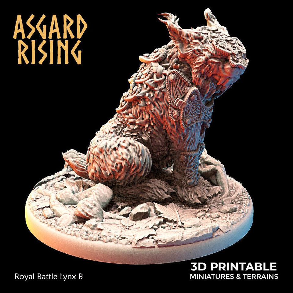 3D Printed Asgard Rising Royal Battle Lynxes 28 32 mm Wargaming DnD - Charming Terrain