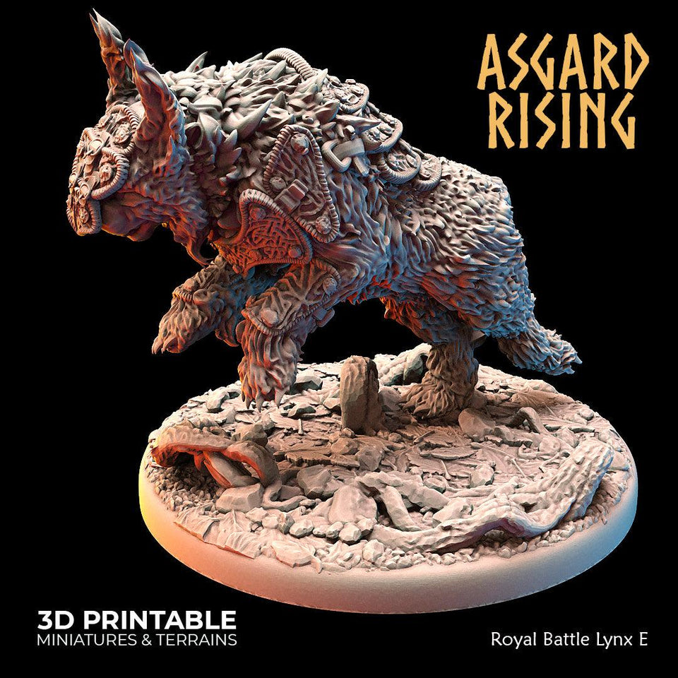 3D Printed Asgard Rising Royal Battle Lynxes 28 32 mm Wargaming DnD - Charming Terrain