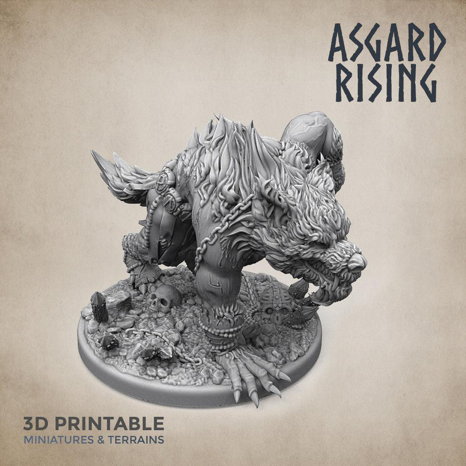 3D Printed Asgard Rising Shapeshifter Ulfhednar WereWolf 28mm-32mm Ragnarok D&D - Charming Terrain