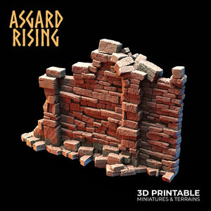 3D Printed Asgard Rising Small Ruins 28 32 mm Wargaming DnD - Charming Terrain