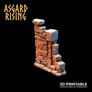 3D Printed Asgard Rising Small Ruins 28 32 mm Wargaming DnD - Charming Terrain